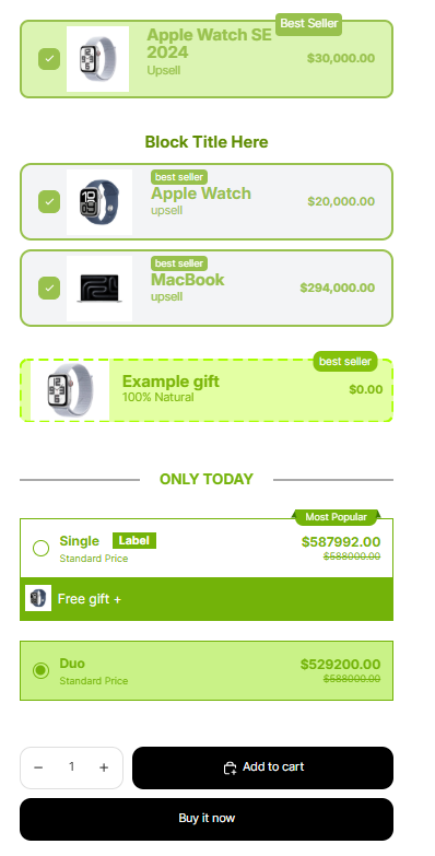 select product page 