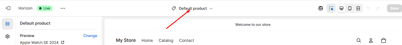 select product page 